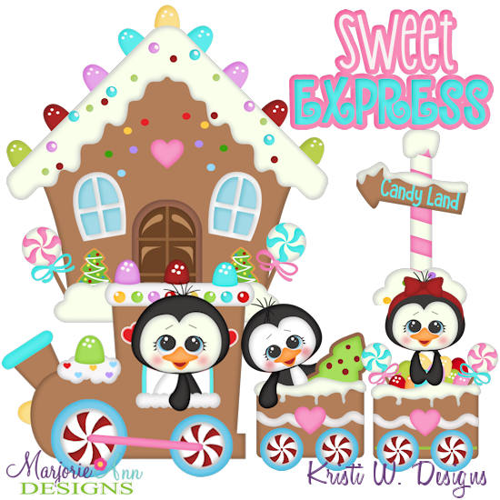 Sweet Express-Penguins SVG Cutting Files + Clipart - Click Image to Close